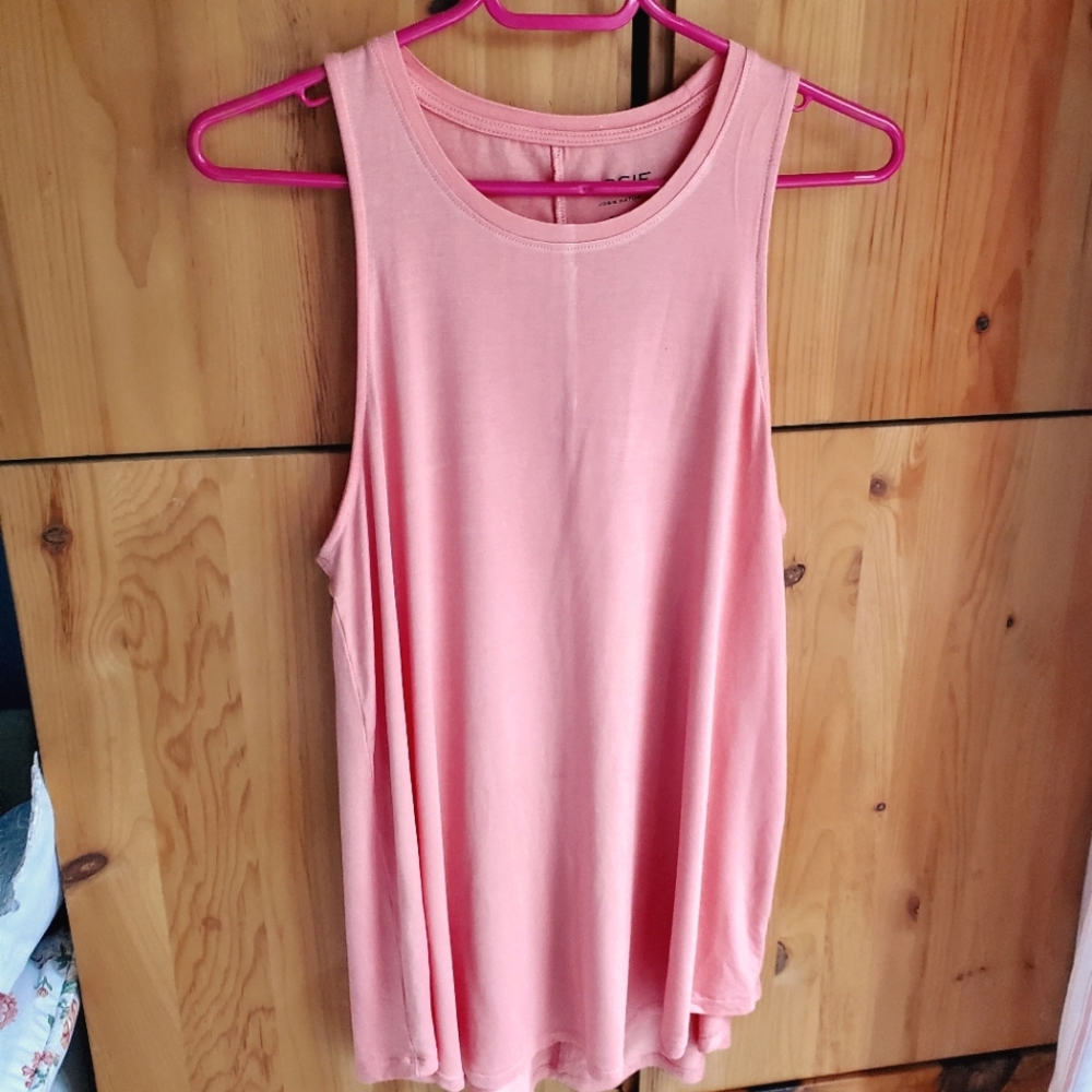 Josie Natori Women's Salmon Coloured Long Tank Top size Medium